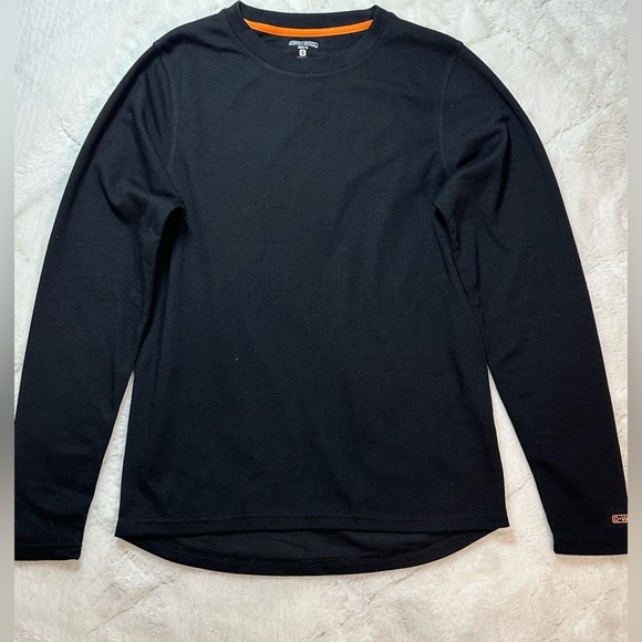 Omniwool men’s size small black long sleeve shirt layering layer s - Picture 1 of 6